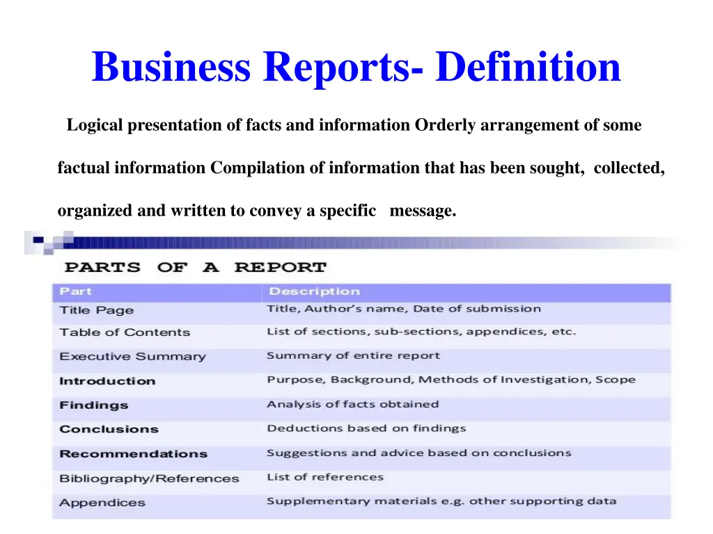 business reports definition