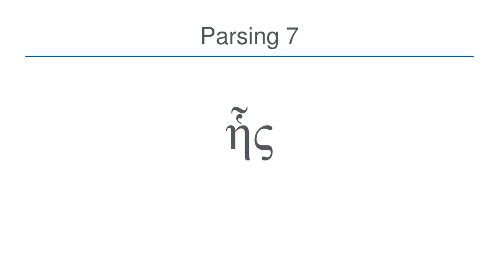 parsing 7