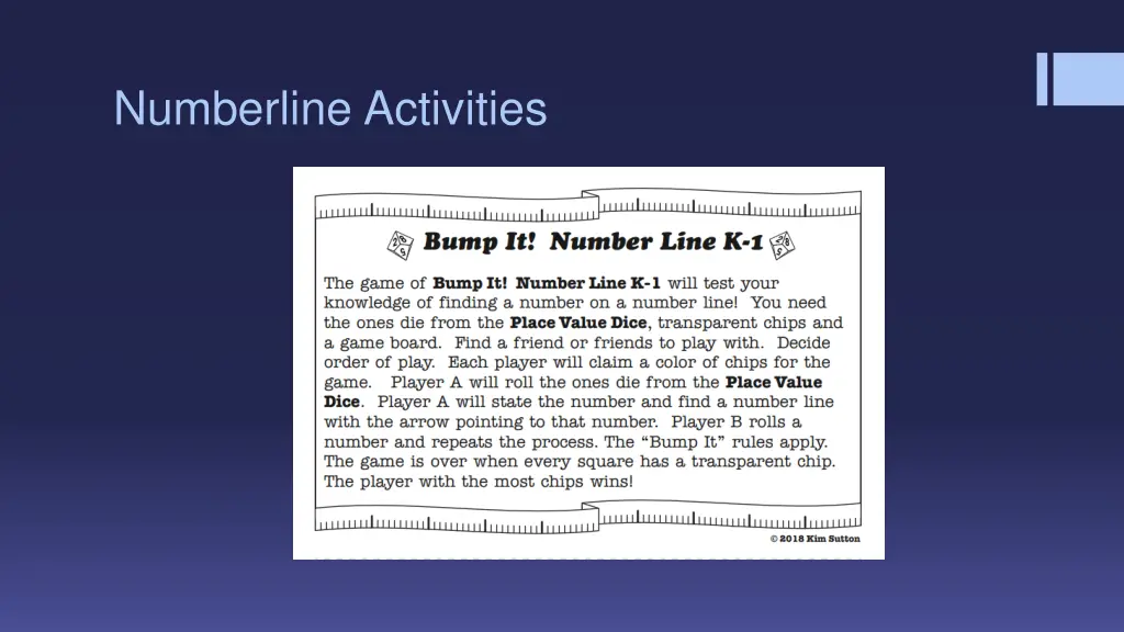 numberline activities