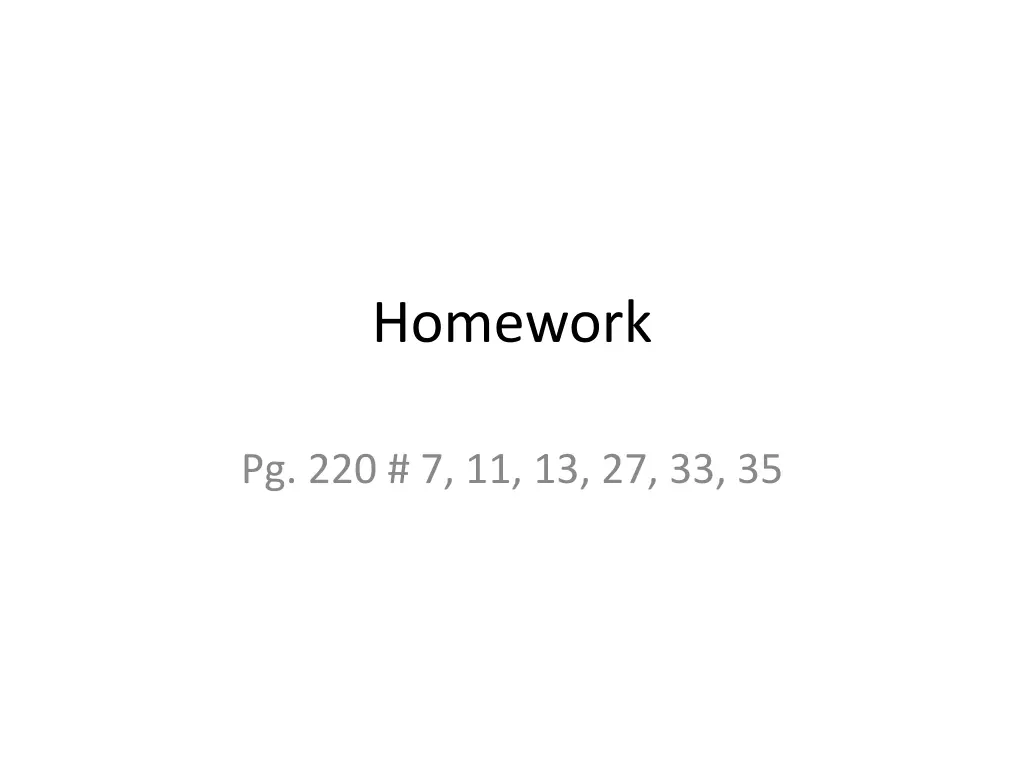 homework