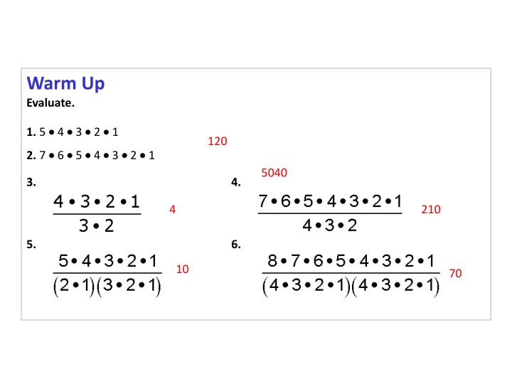 warm up evaluate