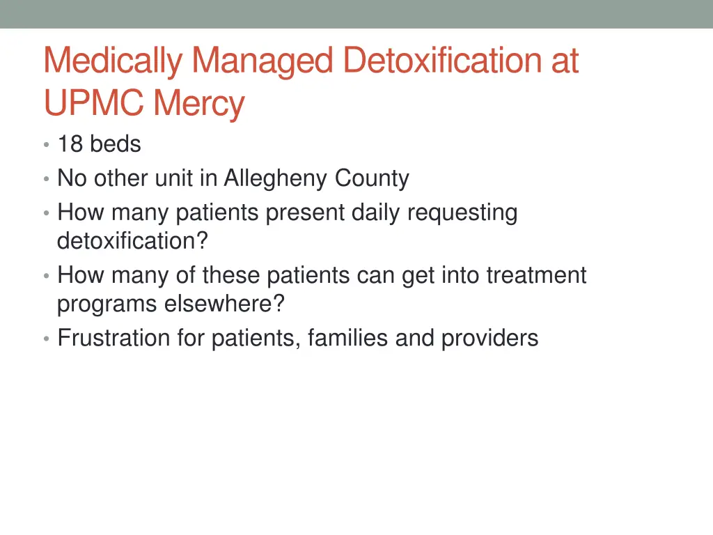 medically managed detoxification at upmc mercy