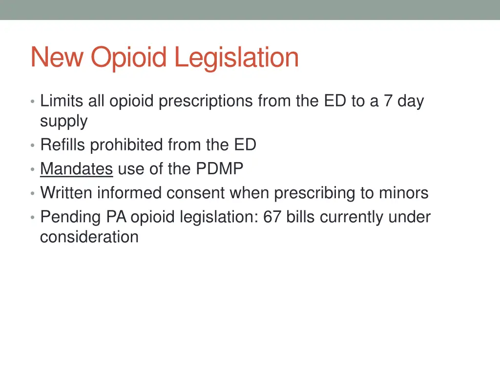 new opioid legislation