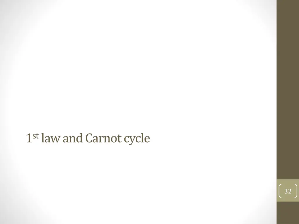 1 st law and carnot cycle