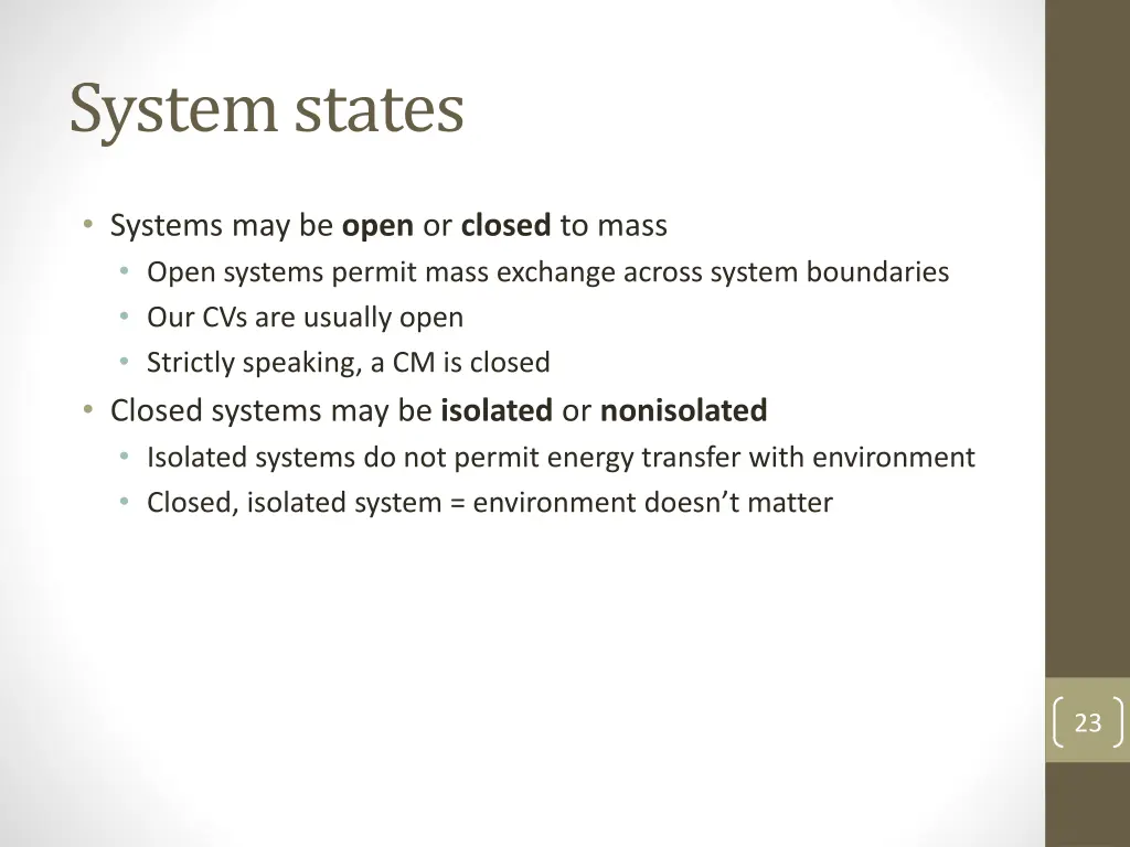 system states