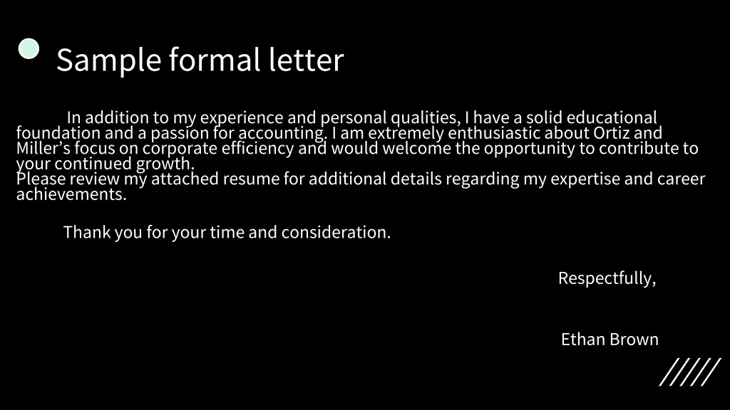 sample formal letter 2