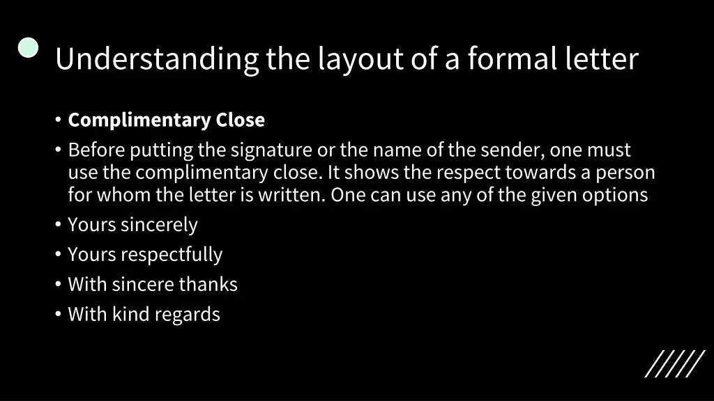 understanding the layout of a formal letter 2