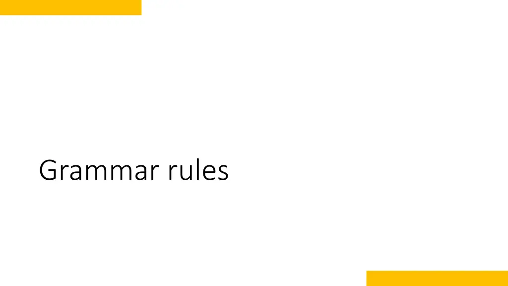 grammar rules