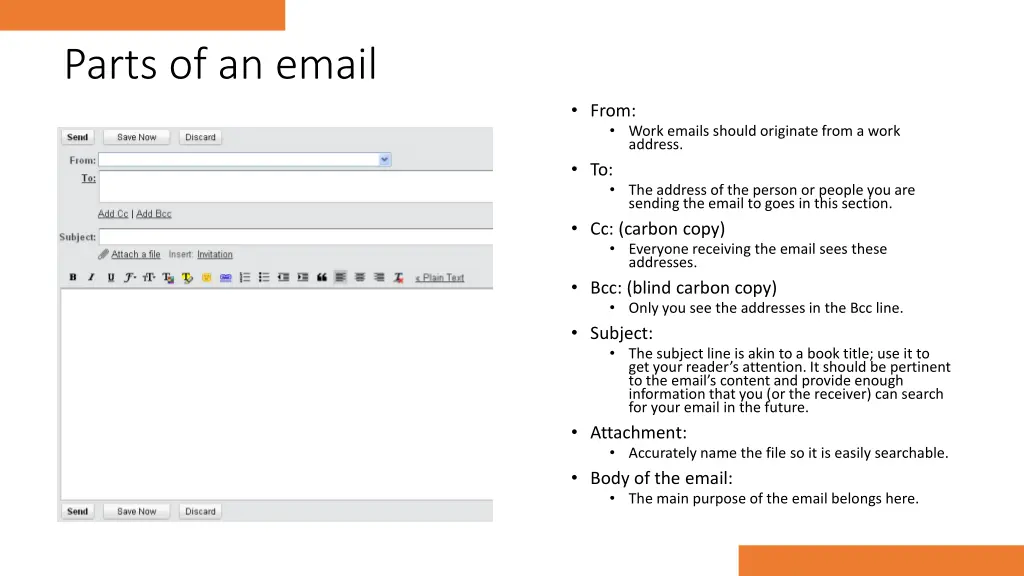 parts of an email