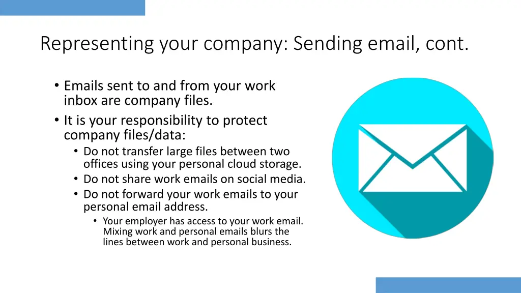 representing your company sending email cont