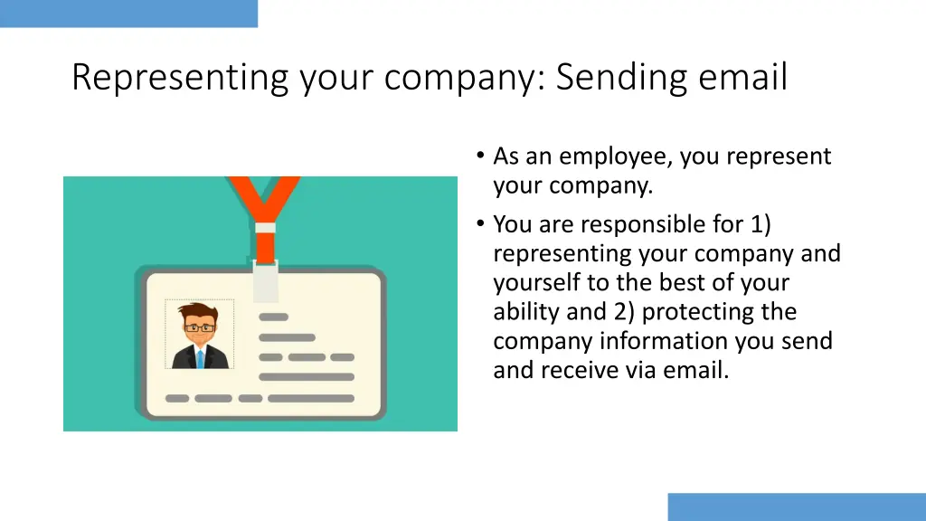 representing your company sending email