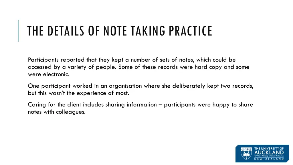 the details of note taking practice