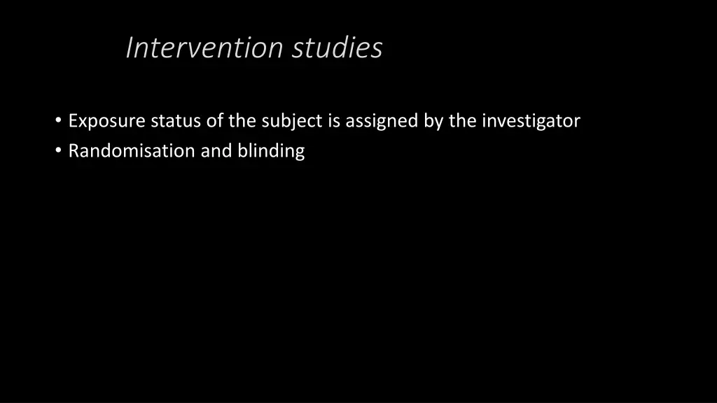 intervention studies