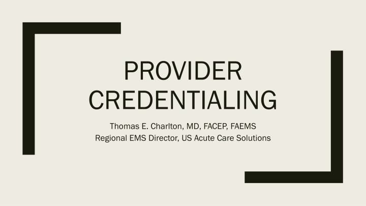 provider credentialing