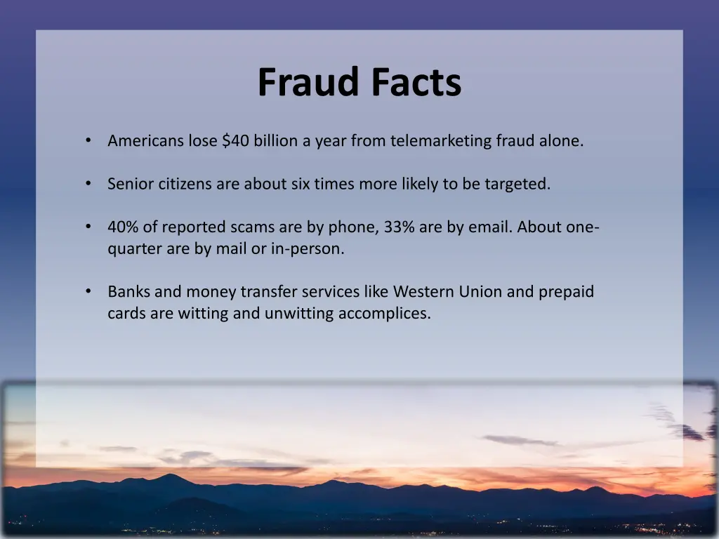 fraud facts