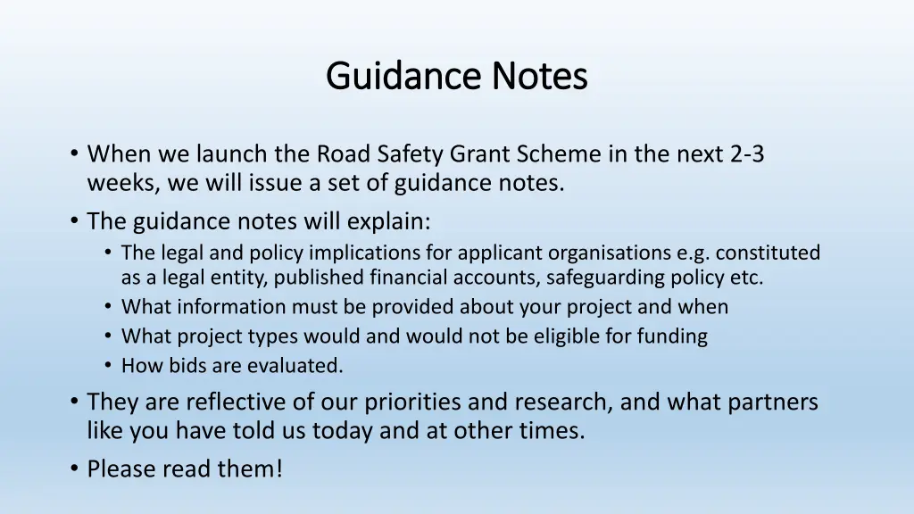 guidance notes guidance notes