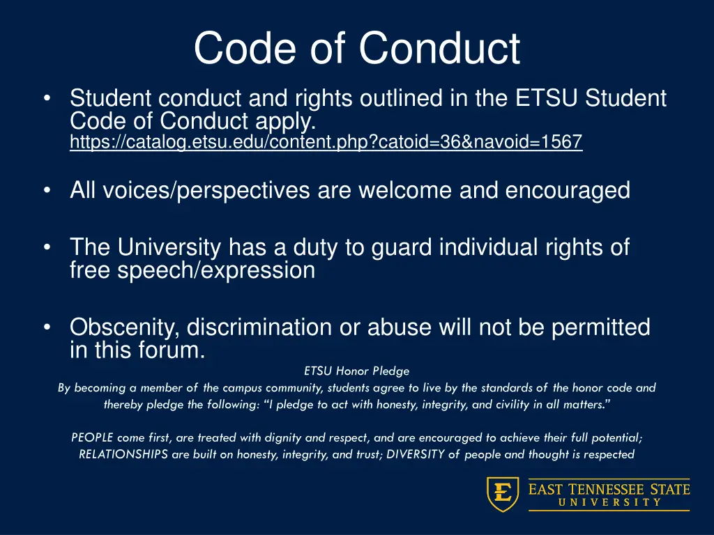 code of conduct student conduct and rights