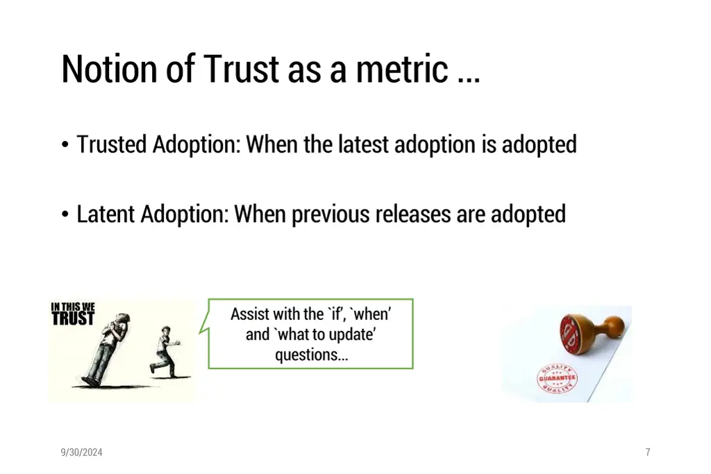 notion of trust as a metric