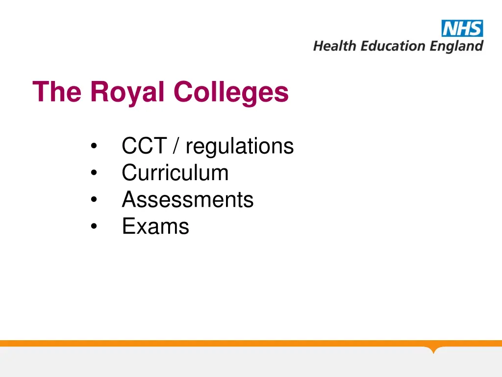 the royal colleges