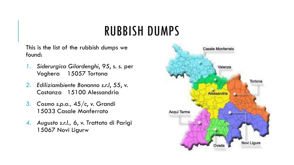 rubbish dumps