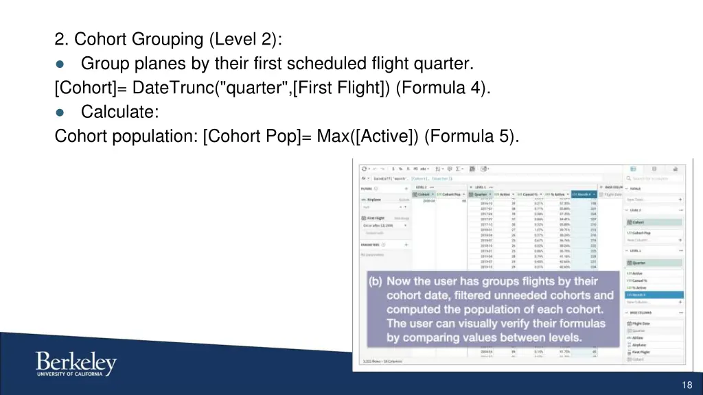 2 cohort grouping level 2 group planes by their