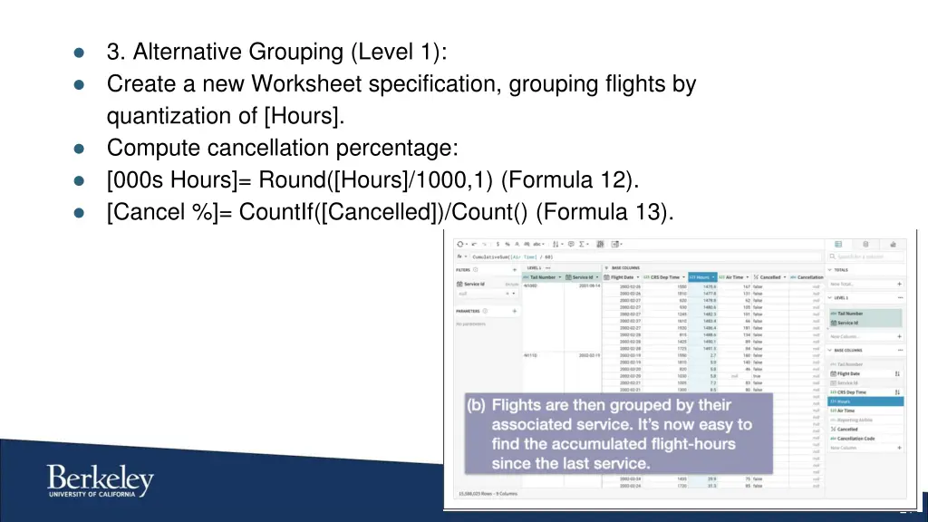 3 alternative grouping level 1 create