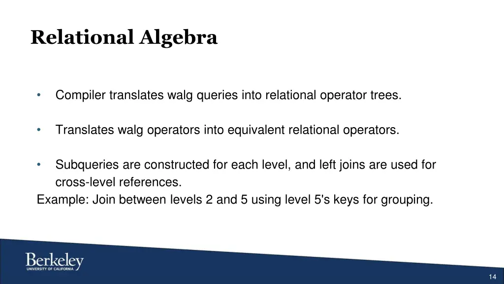 relational algebra