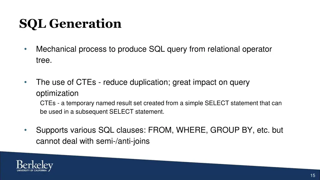 sql generation