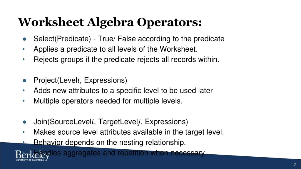 worksheet algebra operators