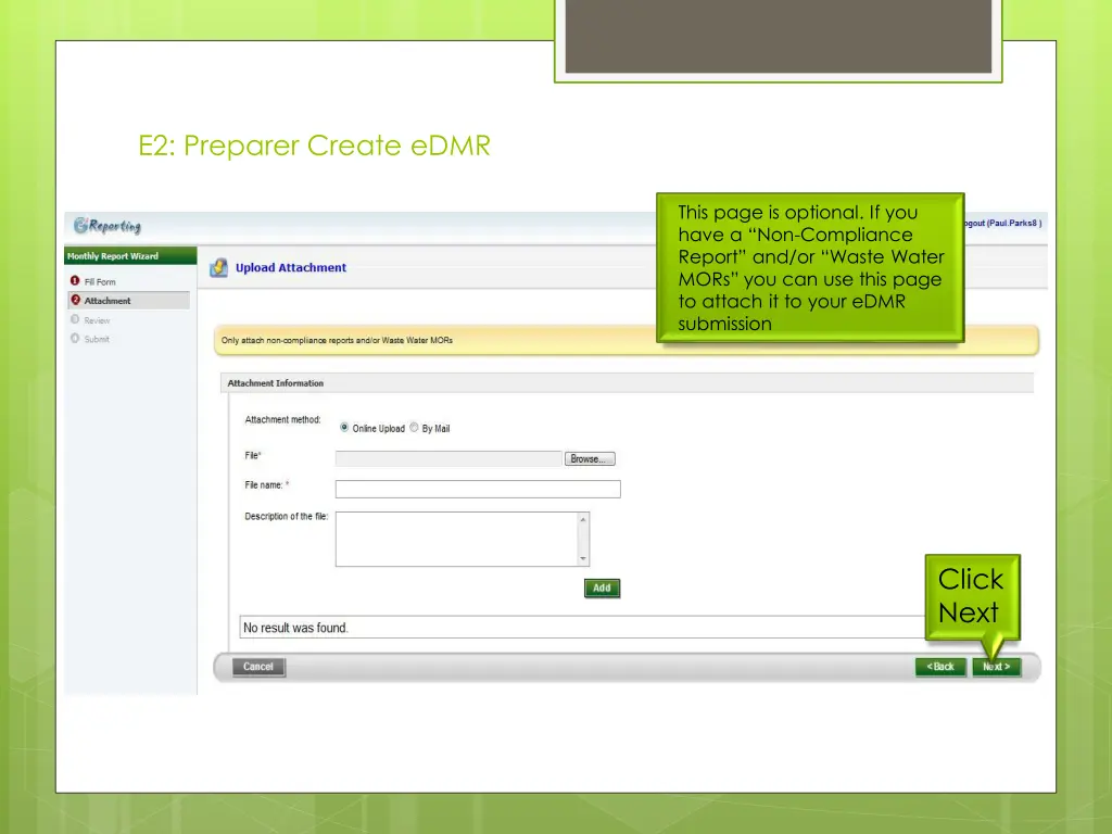 e2 preparer create edmr 6