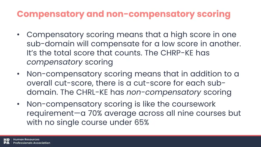 compensatory and non compensatory scoring