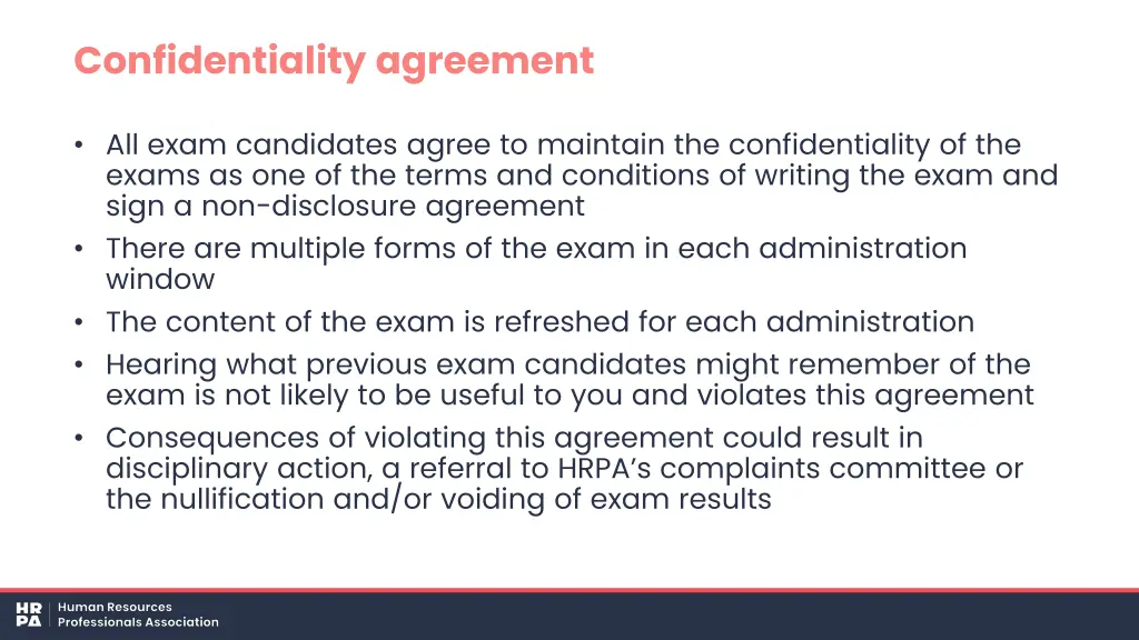 confidentiality agreement