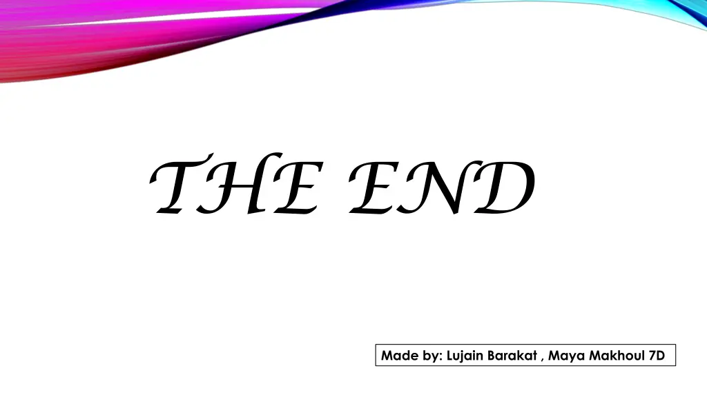 the end