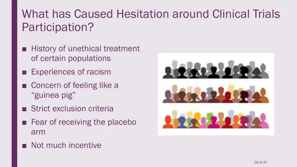 what has caused hesitation around clinical trials