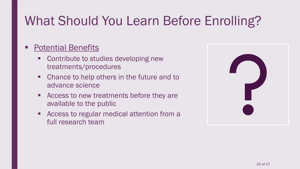 what should you learn before enrolling 1