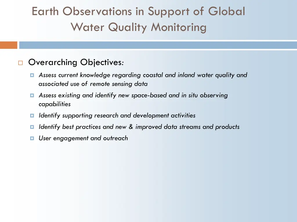 earth observations in support of global water 2