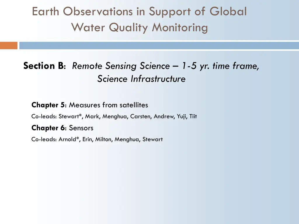 earth observations in support of global water 8