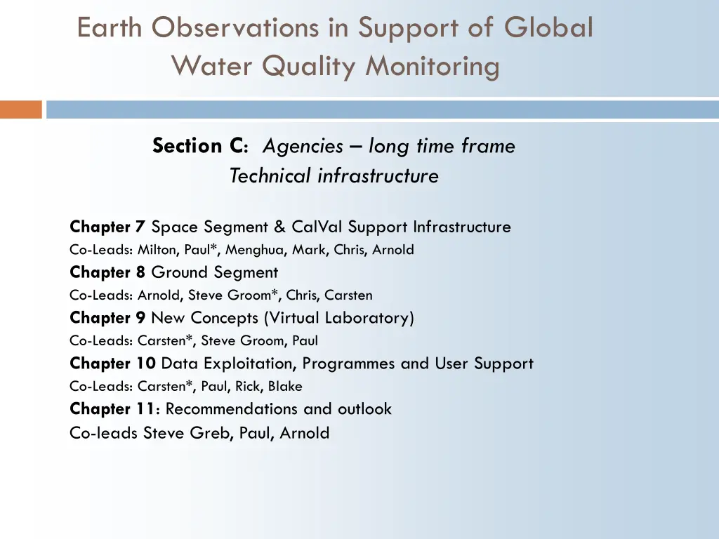 earth observations in support of global water 9