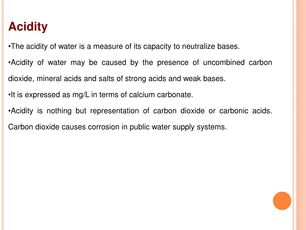 acidity