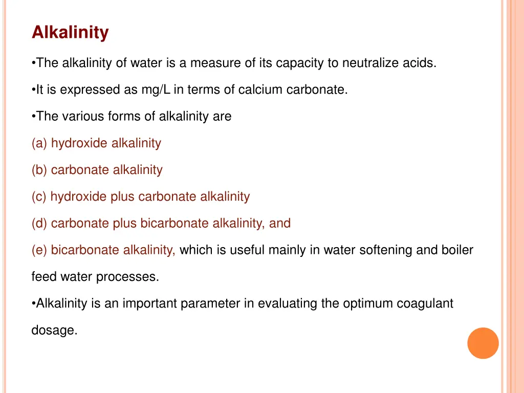 alkalinity