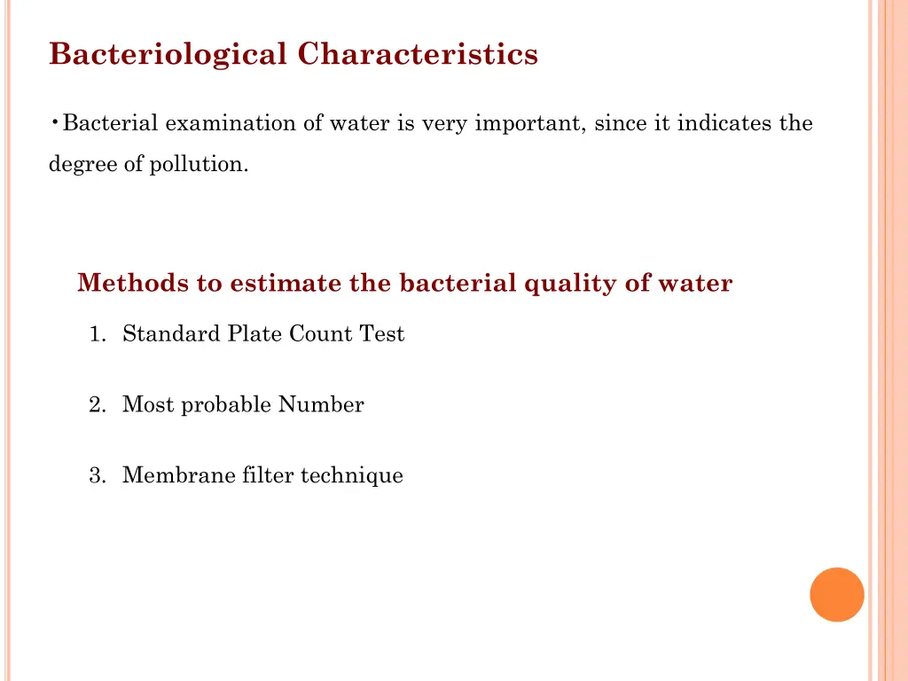 bacteriological characteristics 1