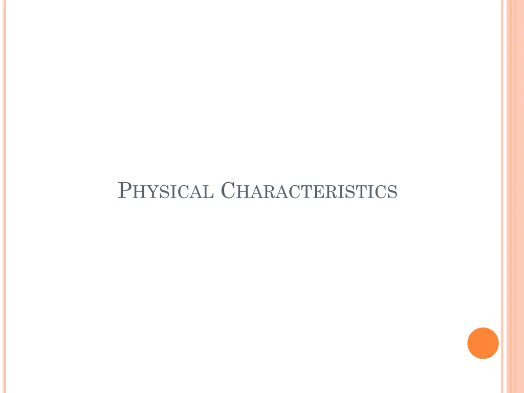 p hysical c haracteristics