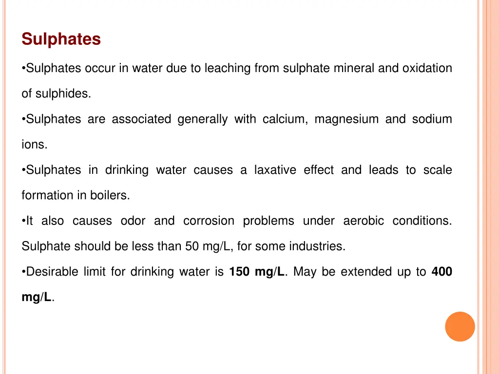 sulphates