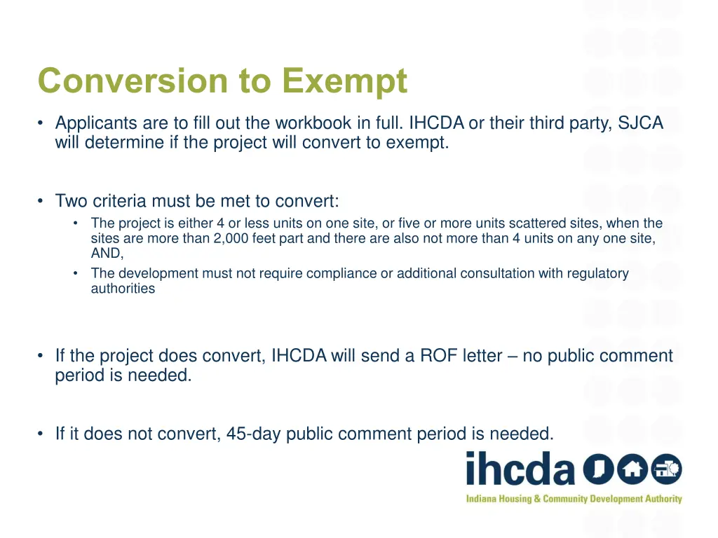 conversion to exempt