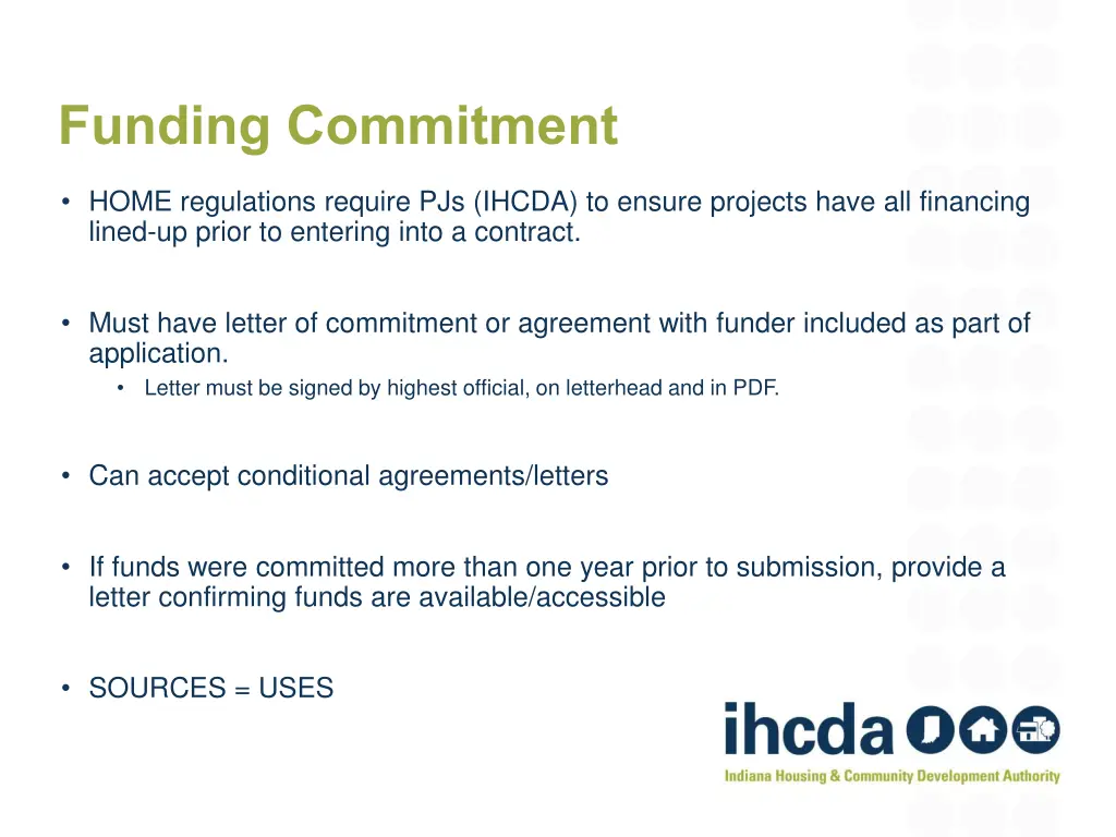 funding commitment