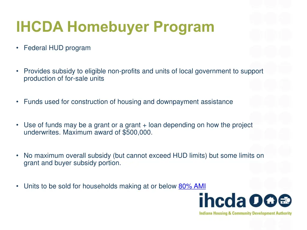 ihcda homebuyer program