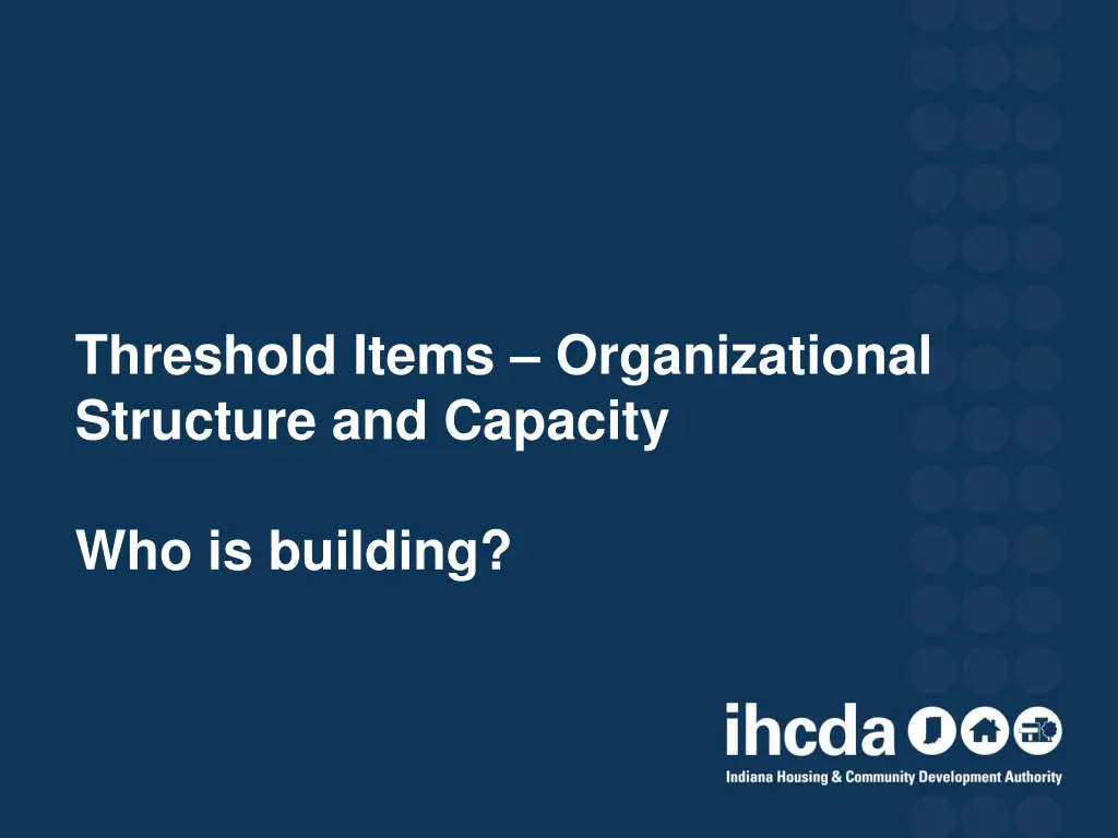 threshold items organizational structure