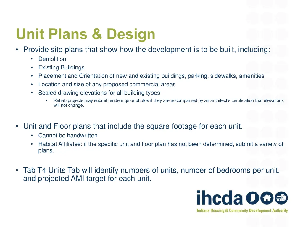 unit plans design provide site plans that show