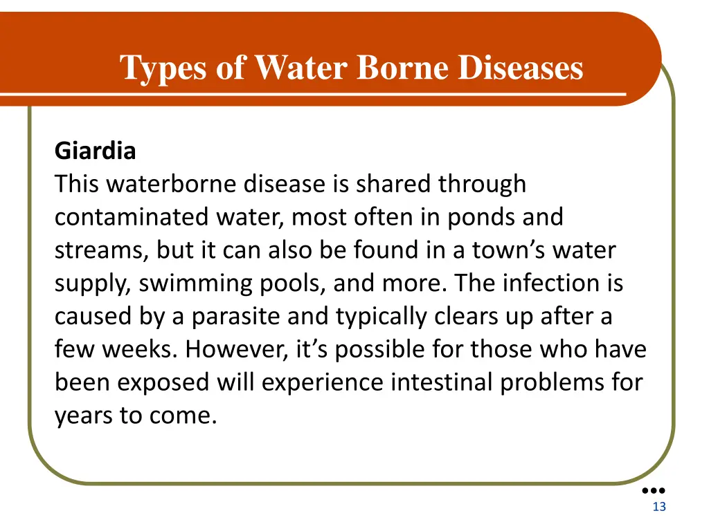 types of water borne diseases 2