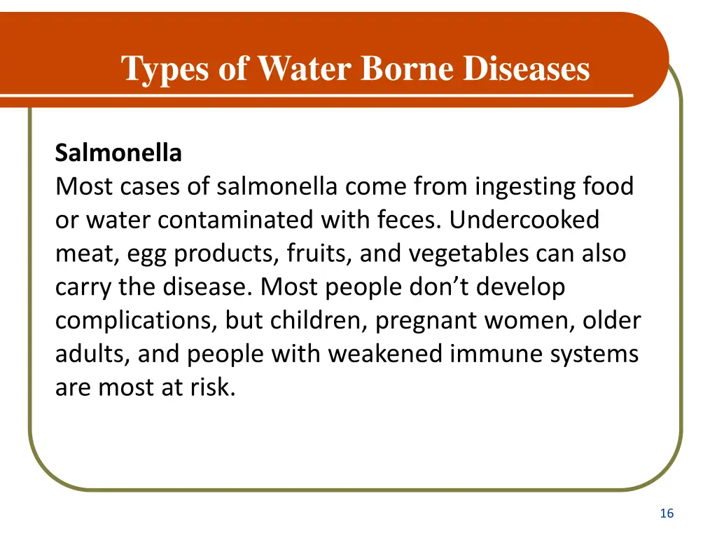 types of water borne diseases 5